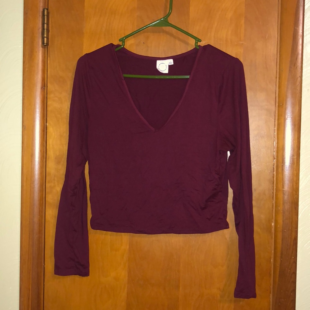 Maroon crop top
